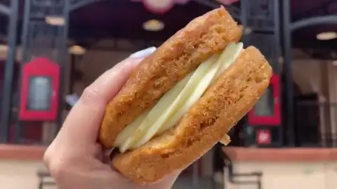 Carrot cake cookie sandwich at Trolley Car Cafe