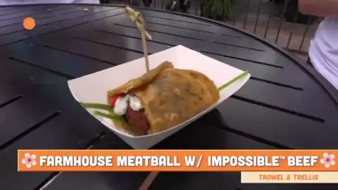 Impossible meatball Mediterranean wrap at Trowel and Trellis