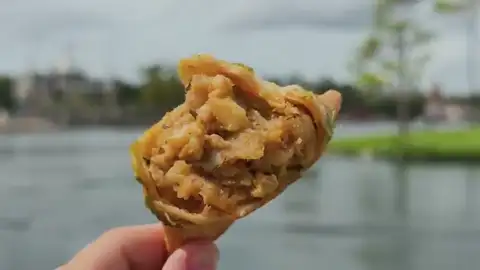 Potato and pea samosas at India