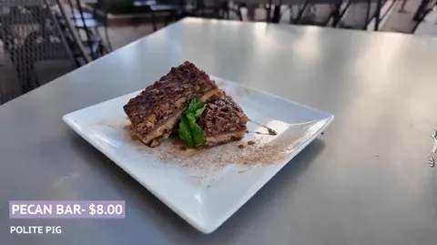 Pecan bar at The Polite Pig