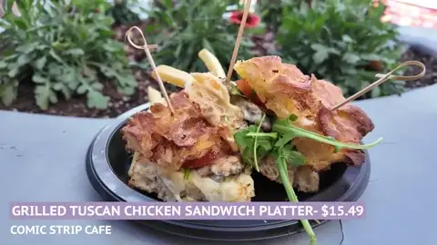 Grilled Tuscan chicken sandwich at Comic Strip Café