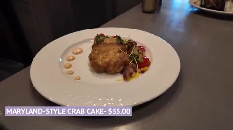 Maryland-style crab cake at Ale & Compass