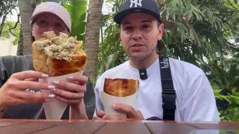 Meatball pizza horn at Pizza Predatoria