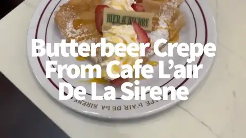 Butterbeer crepe at Cafe La Terrasse de la Sirene