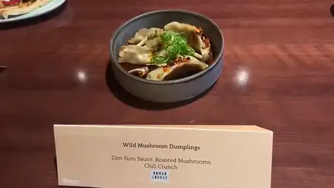 Wild mushroom dumplings at Nomad Lounge