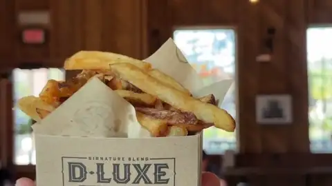 Hand-cut fries at D-Luxe Burger