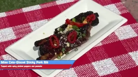 Miso glazed sticky pork ribs at Trowel and Trellis