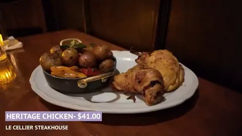 Heritage chicken at Le Cellier