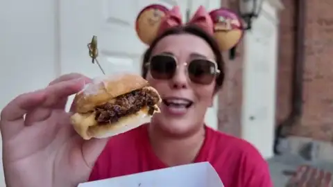 Smoked brisket and cheddar melt at America booth